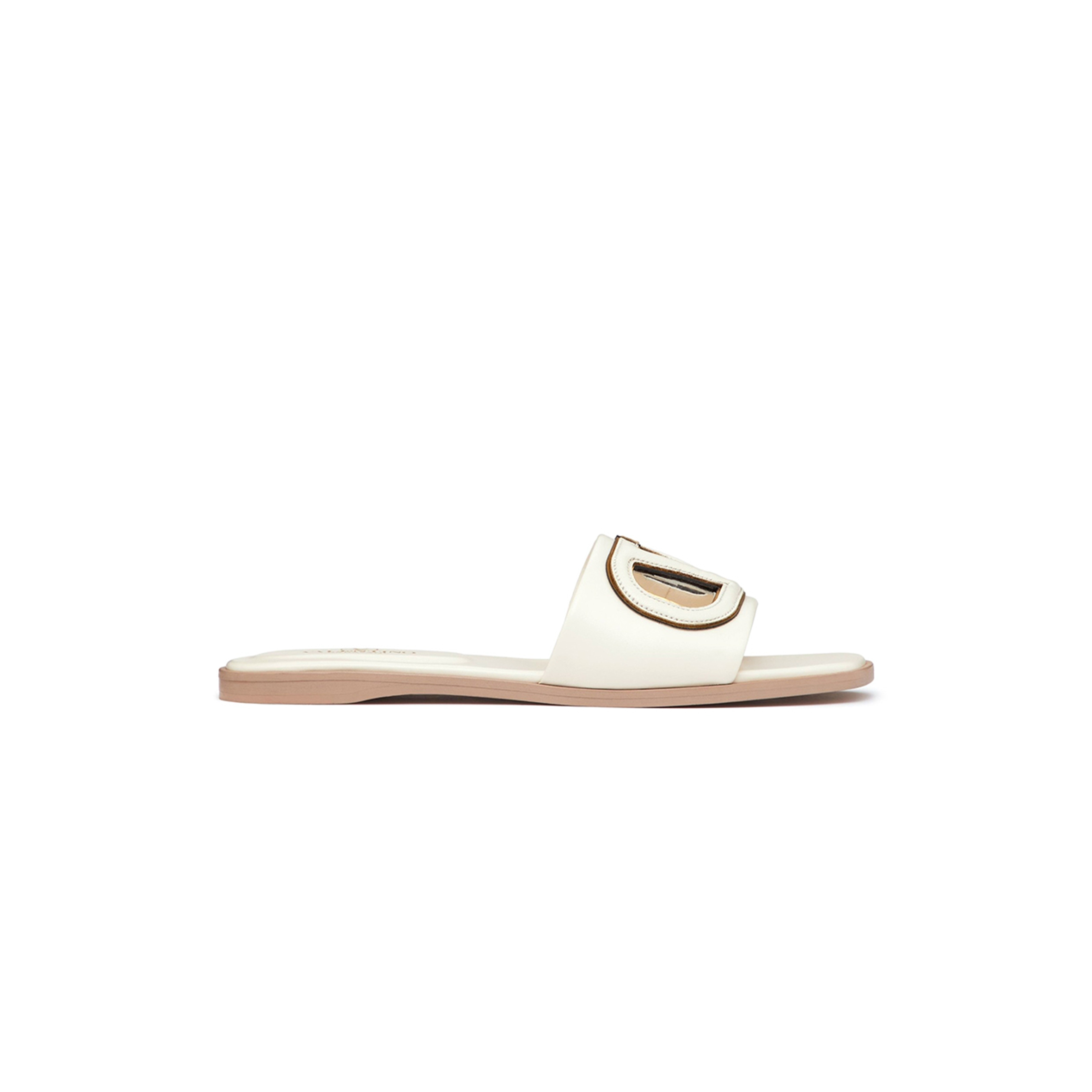 VALENTINO VLOGO CUT-OUT CALFSKIN SLIDE SANDAL WS0IB0RLL_B24